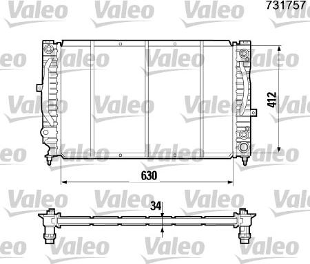 Valeo 731757 - Radiator, engine cooling car-mod.net