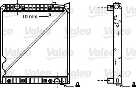 Valeo 733418 - Radiator, engine cooling car-mod.net