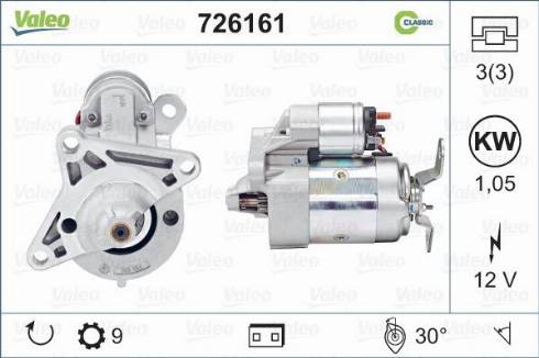 Valeo 726161 - Starter car-mod.net