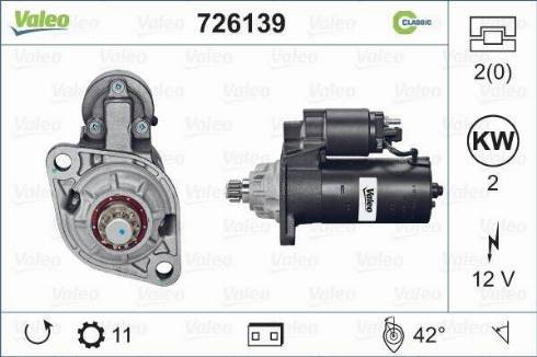 Valeo 726139 - Starter car-mod.net