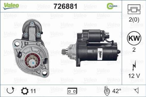 Valeo 726881 - Starter car-mod.net