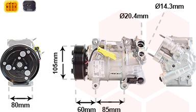 Van Wezel 4001K701 - Compressor, air conditioning car-mod.net