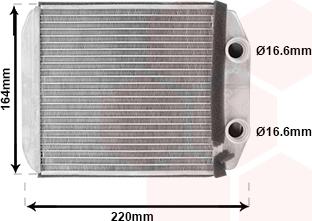 Van Wezel 43016701 - Heat Exchanger, interior heating car-mod.net