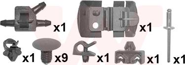 Van Wezel 4339797 - Mounting Kit, bonnet car-mod.net