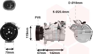 Van Wezel 5901K002 - Compressor, air conditioning car-mod.net