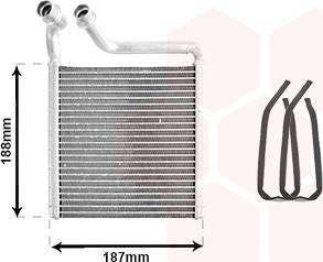 Van Wezel 58006416 - Heat Exchanger, interior heating car-mod.net