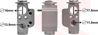 Van Wezel 58001367 - Expansion Valve, air conditioning car-mod.net