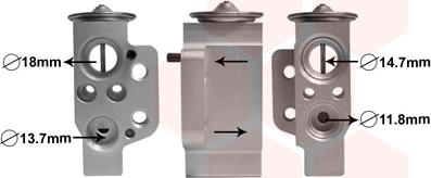 Van Wezel 58001243 - Expansion Valve, air conditioning car-mod.net