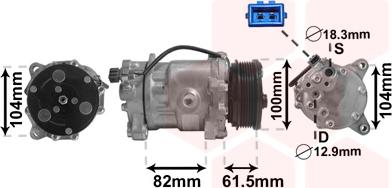 Van Wezel 5800K167 - Compressor, air conditioning car-mod.net