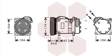Van Wezel 5800K281 - Compressor, air conditioning car-mod.net
