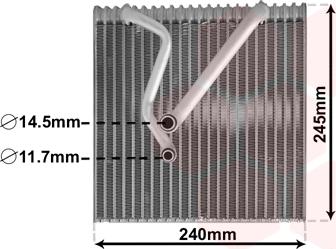 Van Wezel 5800V241 - Evaporator, air conditioning car-mod.net