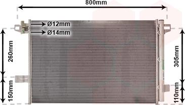 Van Wezel 58015704 - Condenser, air conditioning car-mod.net