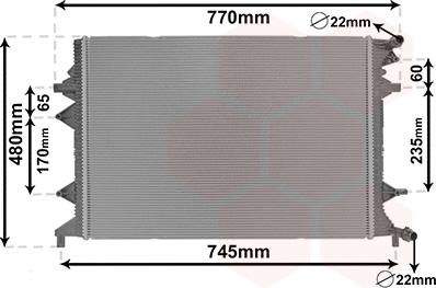Van Wezel 58012714 - Radiator, engine cooling car-mod.net