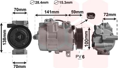 Van Wezel 5801K701 - Compressor, air conditioning car-mod.net