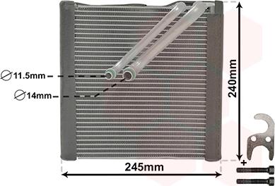Van Wezel 5801V704 - Evaporator, air conditioning car-mod.net