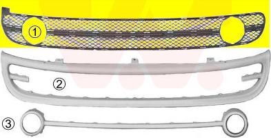 Van Wezel 5803499 - Ventilation Grille, bumper car-mod.net