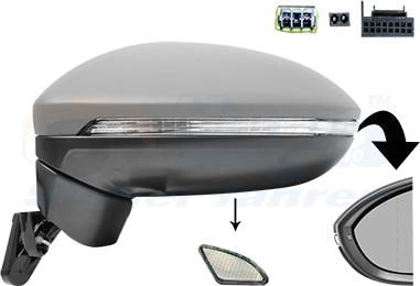 Van Wezel 5819827 - Outside Mirror car-mod.net