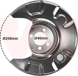Van Wezel 5812374 - Splash Panel, guard, brake disc car-mod.net