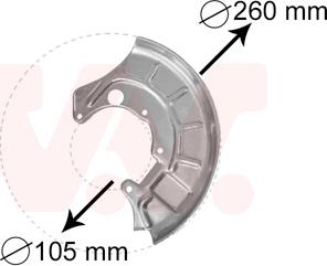 Van Wezel 5812371 - Splash Panel, guard, brake disc car-mod.net