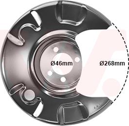 Van Wezel 5812373 - Splash Panel, guard, brake disc car-mod.net