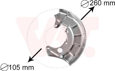 Van Wezel 5880371 - Splash Panel, guard, brake disc car-mod.net
