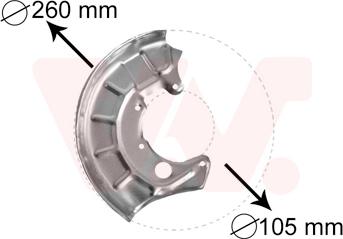Van Wezel 5880372 - Splash Panel, guard, brake disc car-mod.net