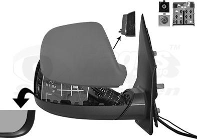 Van Wezel 5794828 - Outside Mirror car-mod.net