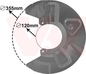 Van Wezel 5790371 - Splash Panel, guard, brake disc car-mod.net