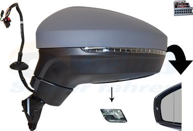 Van Wezel 5747817 - Outside Mirror car-mod.net