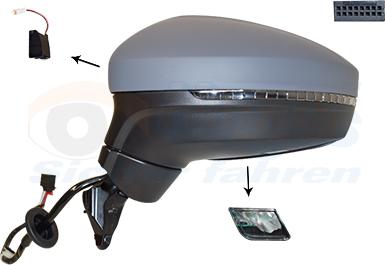 Van Wezel 5747827 - Outside Mirror car-mod.net