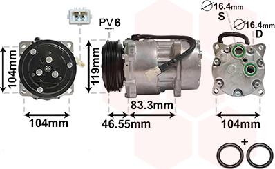 Van Wezel 0900K161 - Compressor, air conditioning car-mod.net