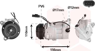 Van Wezel 0601K704 - Compressor, air conditioning car-mod.net