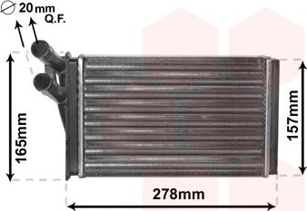 Van Wezel 03006097 - Heat Exchanger, interior heating car-mod.net