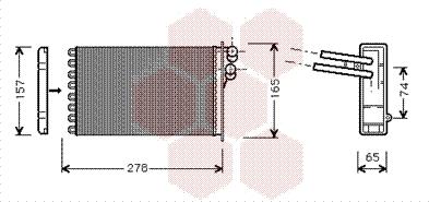 Van Wezel 03006156 - Heat Exchanger, interior heating car-mod.net