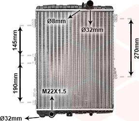 Van Wezel 03002038 - Radiator, engine cooling car-mod.net