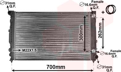 Van Wezel 03002125 - Radiator, engine cooling car-mod.net
