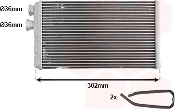 Van Wezel 03016701 - Heat Exchanger, interior heating car-mod.net