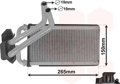 Van Wezel 07006140 - Heat Exchanger, interior heating car-mod.net