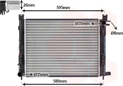 Van Wezel 15012008 - Radiator, engine cooling car-mod.net