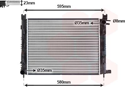 Van Wezel 15012007 - Radiator, engine cooling car-mod.net