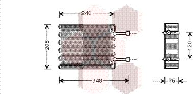 Van Wezel 1800V022 - Evaporator, air conditioning car-mod.net