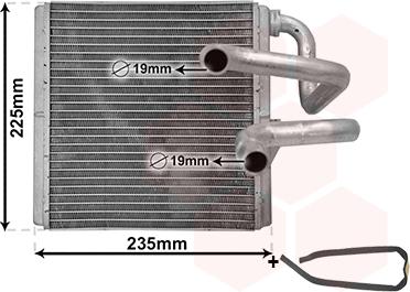 Van Wezel 13006410 - Heat Exchanger, interior heating car-mod.net