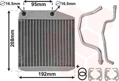 Van Wezel 17006313 - Heat Exchanger, interior heating car-mod.net