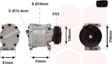 Van Wezel 1700K090 - Compressor, air conditioning car-mod.net