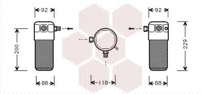 Van Wezel 8100D021 - Dryer, air conditioning car-mod.net