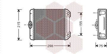Van Wezel 30006171 - Heat Exchanger, interior heating car-mod.net