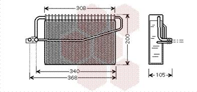 Van Wezel 3000V381 - Evaporator, air conditioning car-mod.net