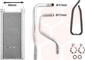 Van Wezel 32006289 - Heat Exchanger, interior heating car-mod.net