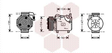 Van Wezel 3200K037 - Compressor, air conditioning car-mod.net