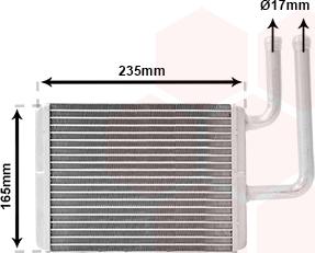 Van Wezel 32016700 - Heat Exchanger, interior heating car-mod.net
